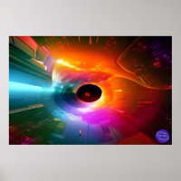 ZWART GAT IN DIGITAAL NEON