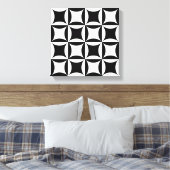 Zwart gat in het deurpatroon canvas afdruk (Insitu (Slaapkamer))