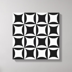 Zwart gat in het deurpatroon canvas afdruk