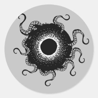 Zwart gat ronde sticker