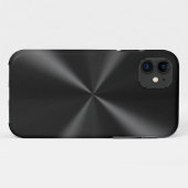 Zwart geborsteld metaal Case-Mate iPhone case (Achterkant (horizontaal))