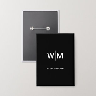 Zwart Gebrandmerkt Logo Bedrijfsbedrijf Maatscha Button