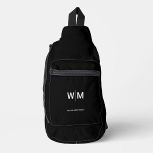 Zwart Gebrandmerkt Logo Bedrijfsbedrijf Maatscha Sling Bag