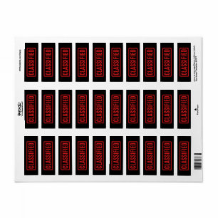 Zwart Geclassificeerd Etiket