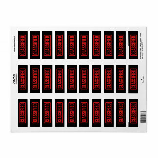 Zwart Geclassificeerd Etiket