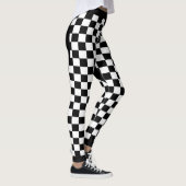 Zwart gecontroleerd hart leggings (Rechts)