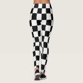 Zwart gecontroleerd leggings (Achterkant)