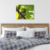 ZWART-GEDOOPT CHICKADEE CANVAS PRINT (Insitu (Slaapkamer))