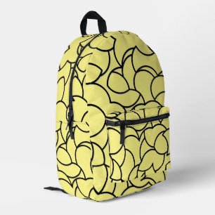 Zwart-geel, Abstract Bedrukte Rugzak