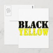 Zwart-geel Briefkaart (Voorkant / Achterkant)