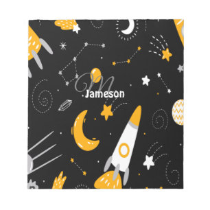 Zwart geel buitenruimteschakeltje Notitieblok