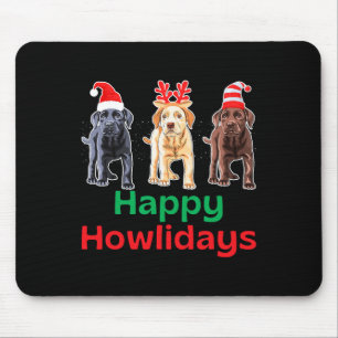 Zwart geel chocolade lab kerst labrador gehuil muismat
