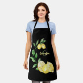 Zwart & Geel Citroen Monogram Schort (Gedragen)