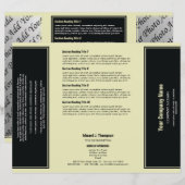 Zwart Geel Eenvoudige Rand Brochure (Voorkant / Achterkant)