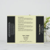 Zwart Geel Eenvoudige Rand Brochure (Staand voorkant)