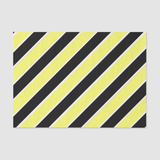 Zwart, geel en wit gestreept tissuepapier (Voorkant)