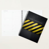 Zwart Geel Gevaar Strepen Constructie Engineer Planner (Display)
