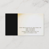 Zwart geel gewoon modern consultant Visitekaartje (Achterkant)