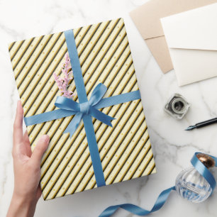 Zwart Geel Glitters Cadeaupapier