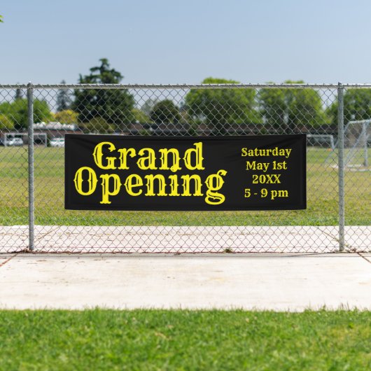 Zwart Geel Grand Opening Banner (Insitu)
