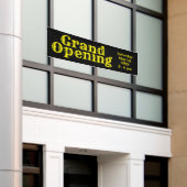 Zwart Geel Grand Opening Banner (Buitenkant Gebouw)