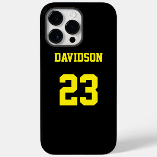 Zwart-geel Jersey Naam Nummer Case-Mate iPhone 14 Pro Max Hoesje