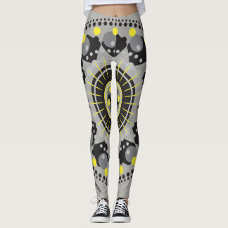 Zwart-geel Leggings