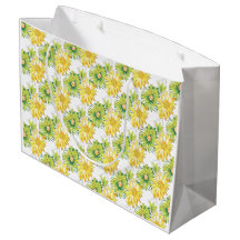 Zwart Geel Lime Bloemmotief