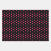 Zwart Geel Polka Dot Wrapping Paper (Voorkant)