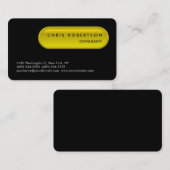 Zwart geel Visitekaartje van het Corner Pattern (Voorkant / Achterkant)