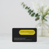 Zwart geel Visitekaartje van het Corner Pattern (Staand voorkant)
