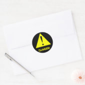 Zwart & Geel Waarschuwingssymbool Sticker (Envelop)