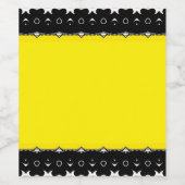 Zwart, Geel & Wit Wijn Etiket (Enkel label)