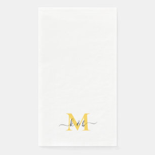 Zwart-geel zwart-witzwart-wit monogram servet