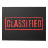 zwart gefrankeerd ingedeeld Notitieblok (Voorkant)