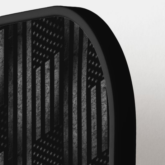  zwart gegoten Amerikaans vlagpatroon Pickleball Paddle (Links Detail)