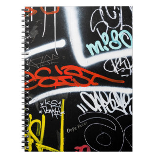Zwart-gekleurde graffiti-kunst notitieboek