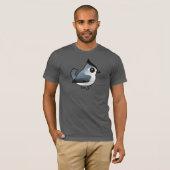 Zwart-gekreukte Titmouse T-shirt (Voorkant volledig)