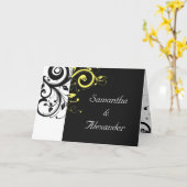 Zwart-gele achterwervelkolom kaart (Gele Bloem)