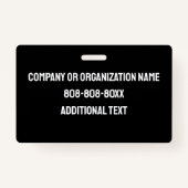 Zwart-gele beveiliging met aangepaste Logo-id Badge (Achterkant)