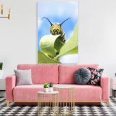 Zwart-gele caterstijl canvas afdruk (Insitu (Woonkamer))