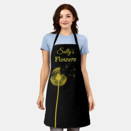Zwart-gele Dandelion Apron Schort