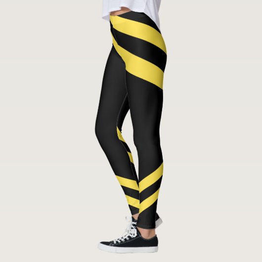 Zwart-gele strips Leggings voor uitvoer (Links)