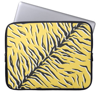 Zwart-gele tijgerstrepen:  dessin. laptop sleeve