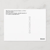 Zwart, gelijkwaardig gebarentaal Geometrisch patro Briefkaart (Achterkant)
