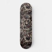 Zwart gemarmerd papieren  skateboard (Voorkant)