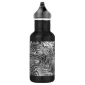 Zwart gemolten afdrukaluminium waterfles  (Rechts)