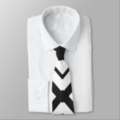 Zwart geometrisch concentrisch diamantvormpatroon stropdas (Gebonden)