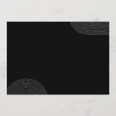 Zwart Geometrisch Icoon Tijdlijn Ceremonie Bruilof Programma (Achterkant)
