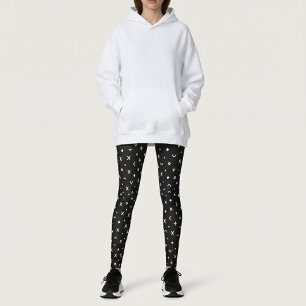 Zwart geometrisch patroon leggings
